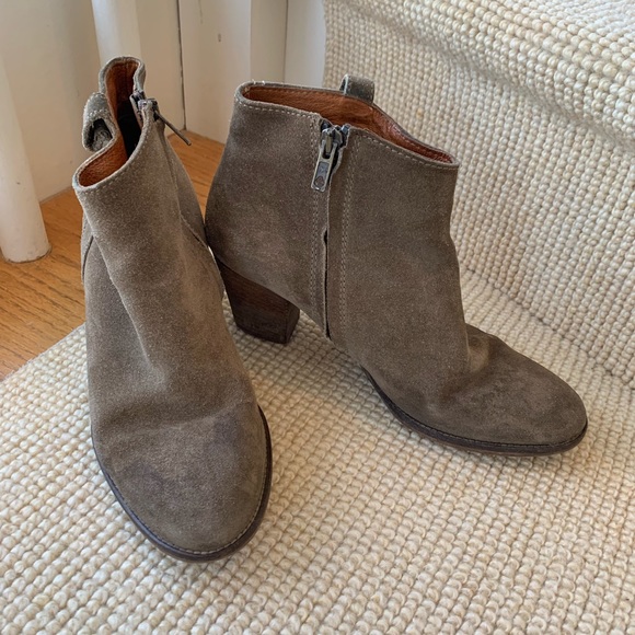 Brown/ tan suede madewell booties - Picture 1 of 6